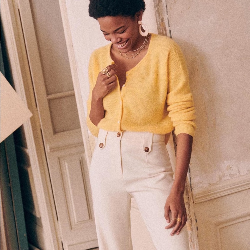 NWOT Sézane Gaspard Jumper Sweater in yellow Size Small